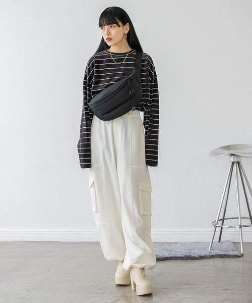 「JEANASIS」 カーゴパンツ MEDIUM ブラック レディース