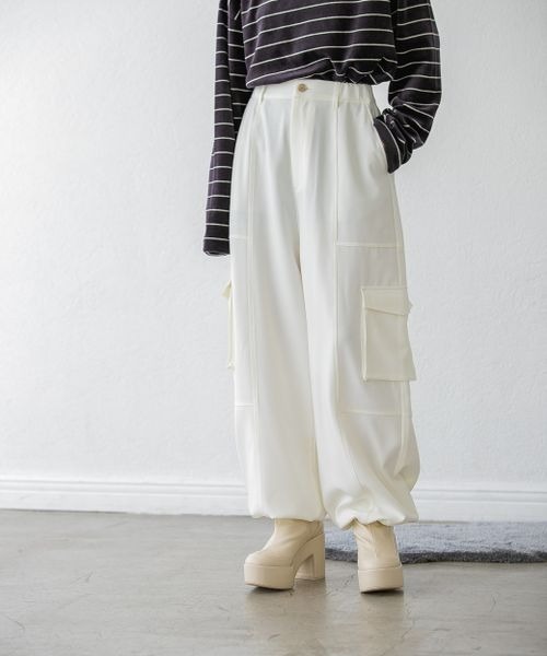 「JEANASIS」 カーゴパンツ MEDIUM ブラック レディース