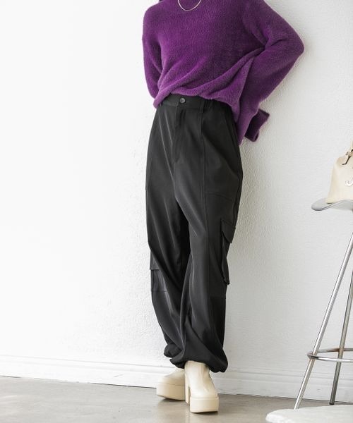 「JEANASIS」 カーゴパンツ MEDIUM ブラック レディース