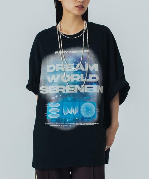 OKIRAKU（オキラク） tシャツ (OKIRAKU×ROSEBUD)GRAPHIC BIG TEE