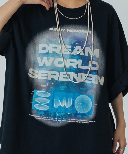 OKIRAKU（オキラク） tシャツ (OKIRAKU×ROSEBUD)GRAPHIC BIG TEE