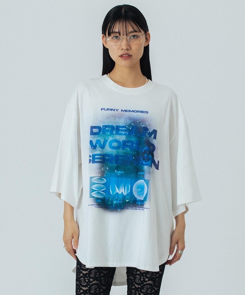 OKIRAKU（オキラク） tシャツ (OKIRAKU×ROSEBUD)GRAPHIC BIG TEE