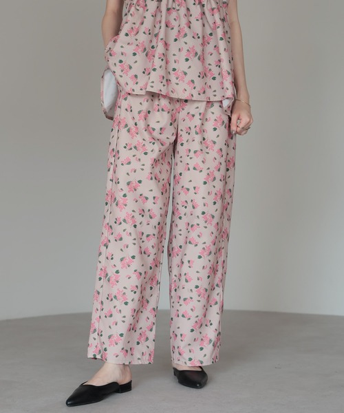 amini パンツ ミモザ柄プリントパンツ レディース : ZOZOTOWN Yahoo!店