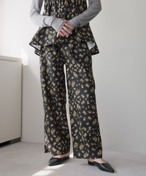 amini パンツ ミモザ柄プリントパンツ レディース : ZOZOTOWN Yahoo!店