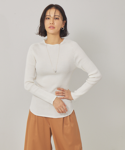 「qualite」 長袖ニット フリー オレンジ レディース_画像2