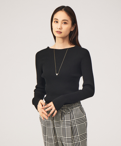 「qualite」 長袖ニット フリー オレンジ レディース_画像4