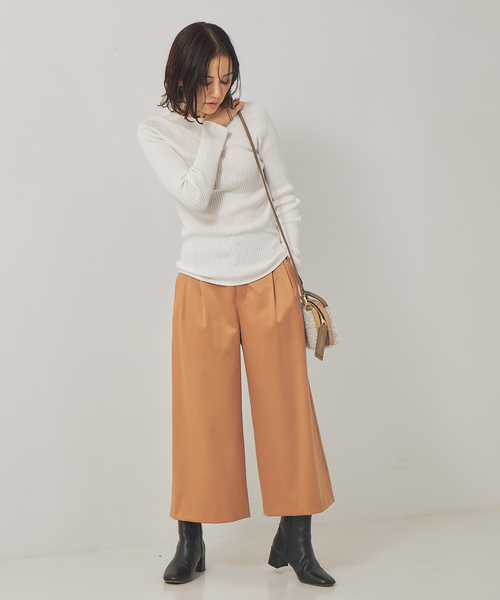 「qualite」 長袖ニット フリー オレンジ レディース_画像8