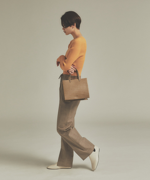 「qualite」 長袖ニット フリー オレンジ レディース_画像9