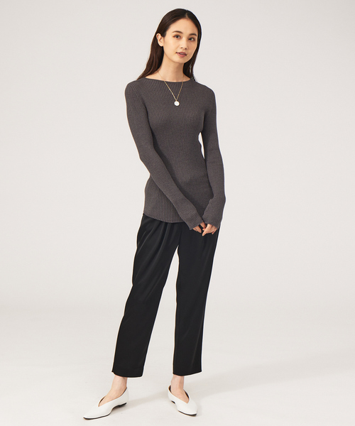 「qualite」 長袖ニット フリー オレンジ レディース_画像10