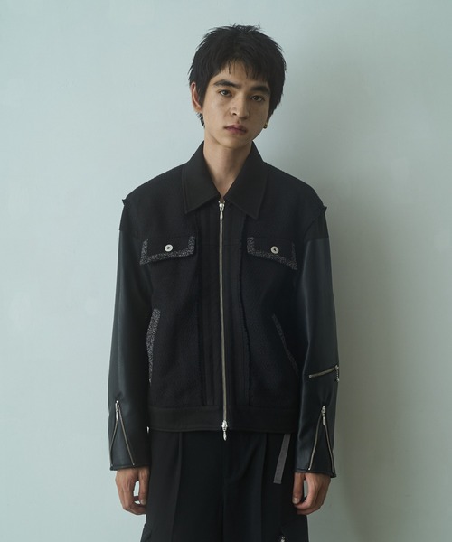 PHILTHEORY ブルゾン アウター Docking tweed blouson / ドッキング