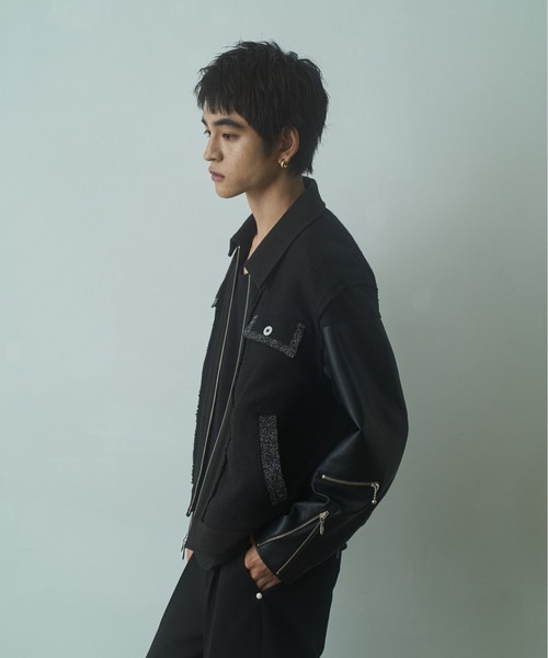 PHILTHEORY ブルゾン アウター Docking tweed blouson / ドッキング