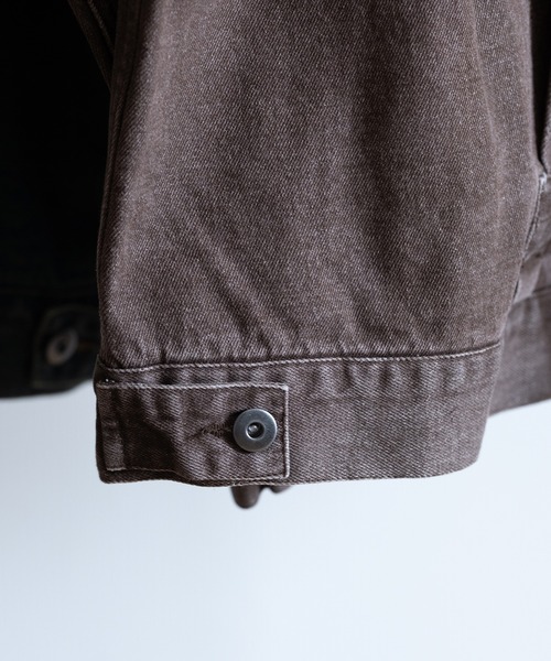 RUUBON カバーオール 「RUUBON」corduroy collar denim coverall