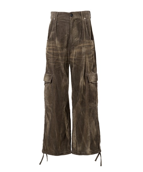 KAMIYA カーゴパンツ Sun Faded Like Corduroy Fatigue Pants メンズ