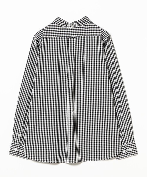 ブラウス シャツ 100/2 ギンガムチェック ボタンダウン シャツ レディースの画像