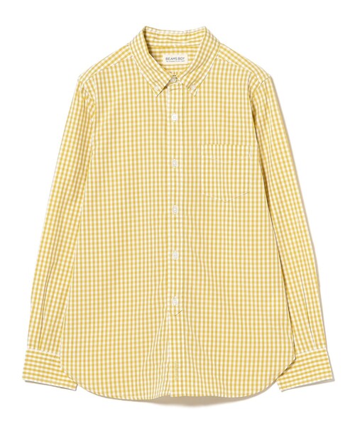★日本製 BEAMS BOY ギンガムチェック ボタンダウン シャツ ブラウス BEAMS BOY（ビームス ボーイ） ブラウス シャツ 100/2 ギンガム