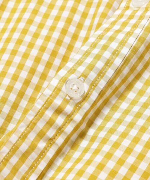 ブラウス シャツ 100/2 ギンガムチェック ボタンダウン シャツ レディースの画像