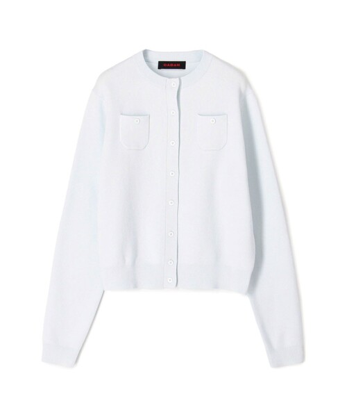 CABaN コットンカシミヤ クルーネックカーディガン　ホワイト CABaN（キャバン） カーディガン コットンカシミヤ クルーネック