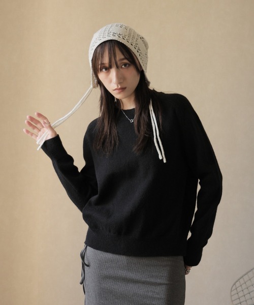 ULYSSES ニット帽 ニットキャップ レースクロシェ編みニットキャップ