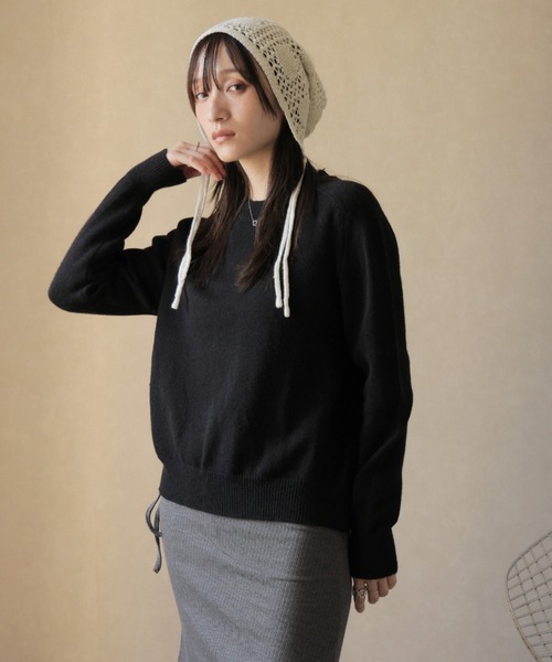 ULYSSES ニット帽 ニットキャップ レースクロシェ編みニットキャップ