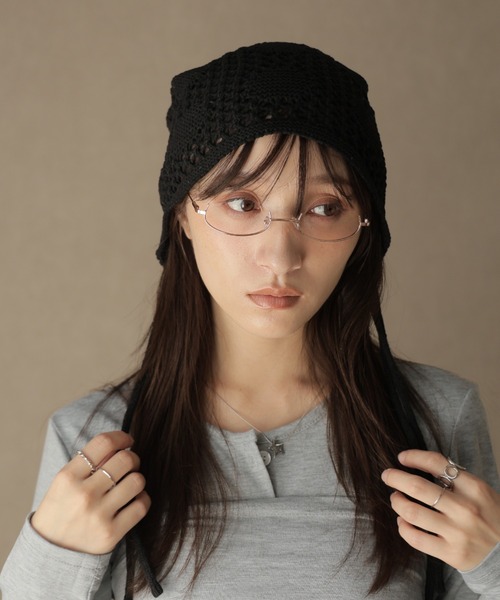 ULYSSES ニット帽 ニットキャップ レースクロシェ編みニットキャップ