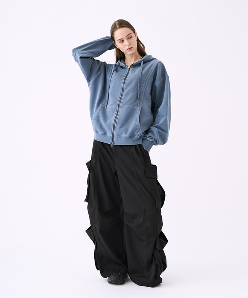 KUUUPY（クーピー） パーカー Pigment-Dyed Double-Zip Hoodie