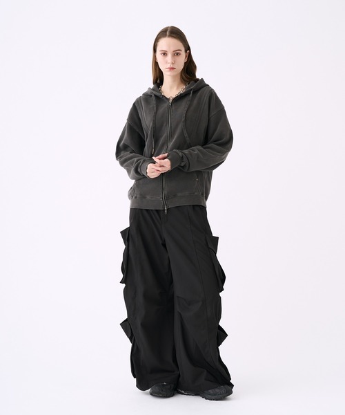 KUUUPY（クーピー） パーカー Pigment-Dyed Double-Zip Hoodie