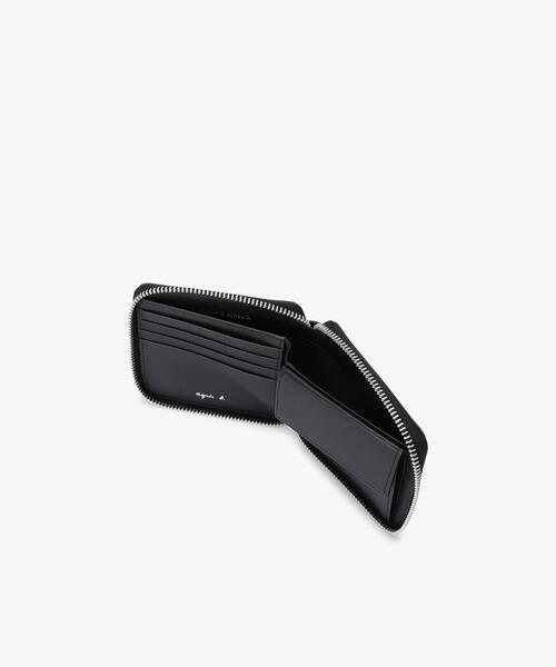 agnes b.（アニエスベー） 財布 フォトプリント レザー ラウンドジップ