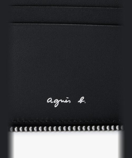 agnes b.（アニエスベー） 財布 フォトプリント レザー ラウンドジップ