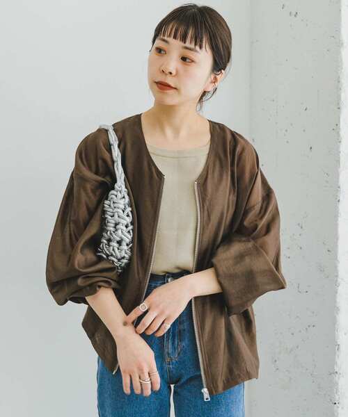 「ITEMS URBANRESEARCH」 ブルゾン FREE ブラウン レディース_画像8