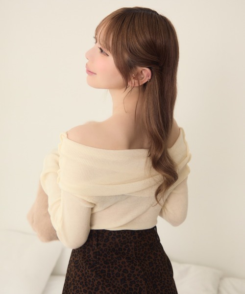 新品 ティティアンドコー白ニット 白ニット ニット レディース トップス 袖ボリ TITTY＆CO.（ティティーアンドコー） ニット セーター ハイネックラメ