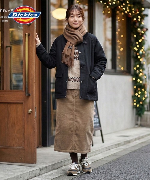 Dickies ジャンパー ベージュ コーデュロイ襟 セール】Dickies/ディッキーズ 別注 Hunting Jacket/オーバーサイズ