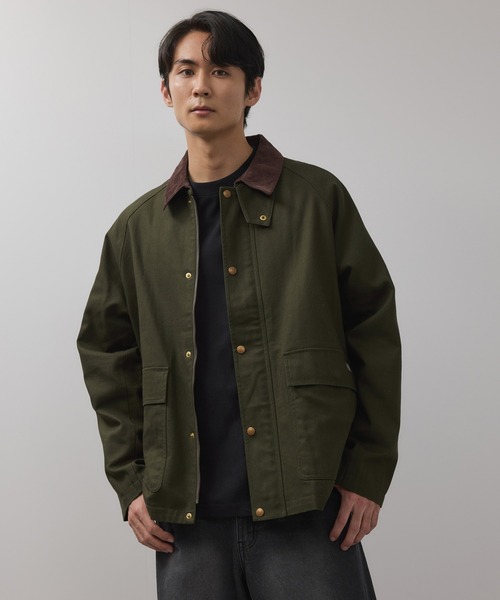 Dickies ワークジャケット　襟コーデュロイ Dickies（ディッキーズ） ブルゾン アウター 襟コーデュロイ ダック