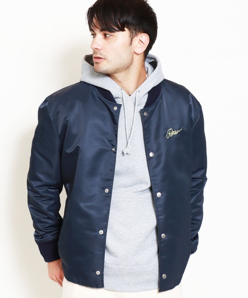 ROTAR（ローター） スタジャン LARGE ネイビー メンズ : ZOZOTOWN