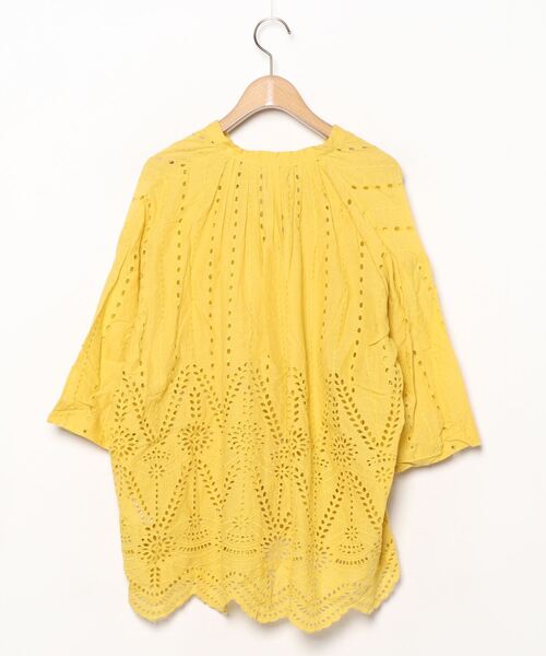 「NE QUITTEZ PAS!」 7分袖ブラウス - イエロー レディース_画像2