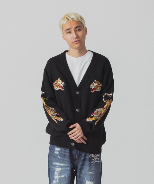 XLARGE（エクストラ ラージ） ニットカーディガン S ブラック メンズ