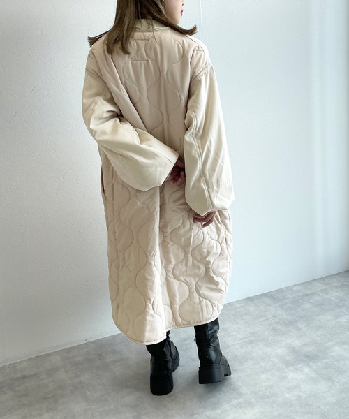 「w closet」 ノーカラーコート FREE ブラック レディース_画像8