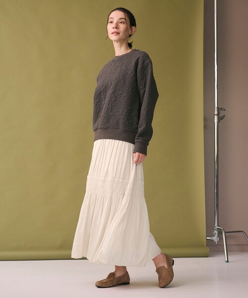 ビューティー＆ユース ユナイテッドアローズ（BEAUTY&YOUTH）/【WEB限定】シャーリング キリカエ フレアスカート BEAUTY＆YOUTH UNITED ARROWS スカート 「WEB限定」シャーリング