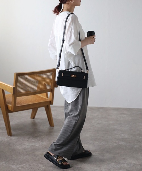 「＆HALF」 「noa-ge」ドルマンスリーブカットソー FREE オフホワイト レディース_画像5