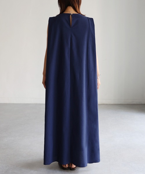 「Riberry」 ノースリーブワンピース MEDIUM ネイビー レディース_画像4