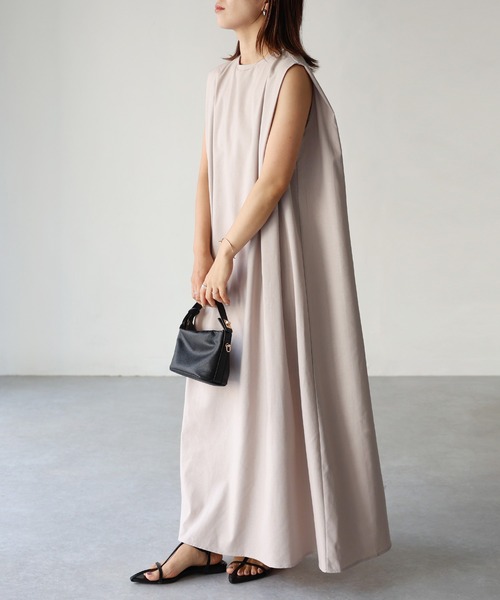 「Riberry」 ノースリーブワンピース MEDIUM ネイビー レディース_画像6