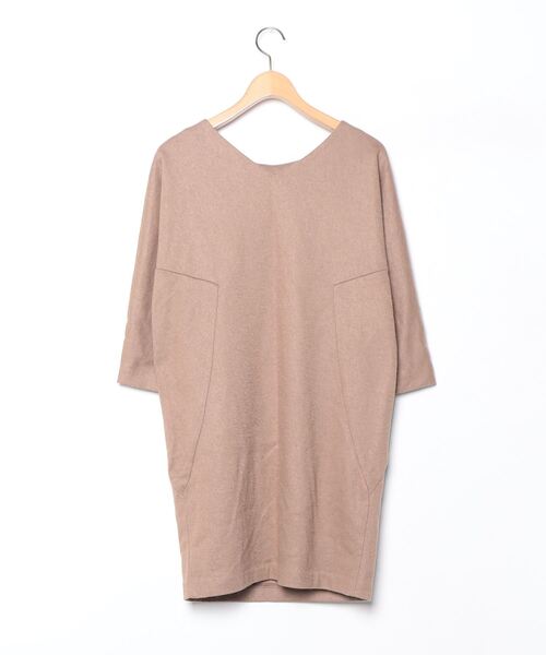 「Liesse」 7分袖ワンピース 3 ブラウン レディース_画像2