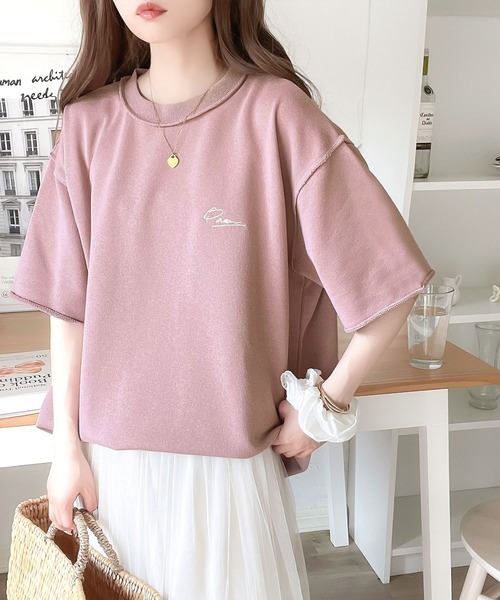「classicalelf」 スウェットカットソー LARGE ピンク レディース_画像4
