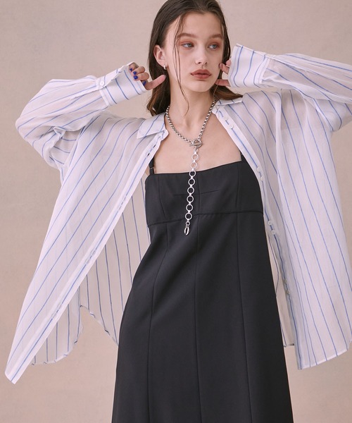 PUBLIC TOKYO ストライプ 長袖シャツ サイズ2 PUBLIC TOKYO ストライプ 長袖シャツ サイズ2 PUBLIC TOKYO