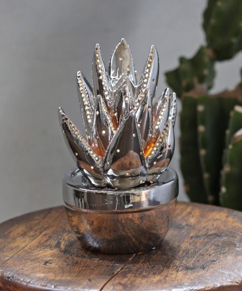 DULTON（ダルトン） 照明 PORCELAIN ALOE LIGHT CHROME/卓上ランプ