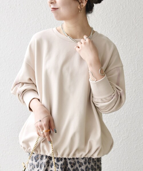 SHIPS any トレーナー スウェット any:「洗濯機可能」裏毛 バイカラー