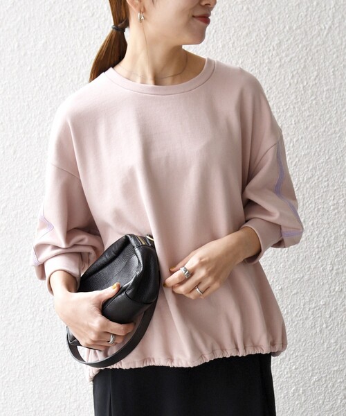 SHIPS any トレーナー スウェット any:「洗濯機可能」裏毛 バイカラー