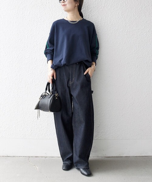 SHIPS any トレーナー スウェット any:「洗濯機可能」裏毛 バイカラー