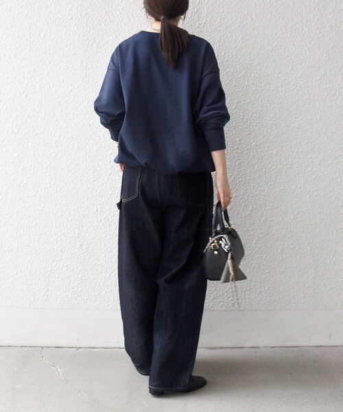 SHIPS any トレーナー スウェット any:「洗濯機可能」裏毛 バイカラー