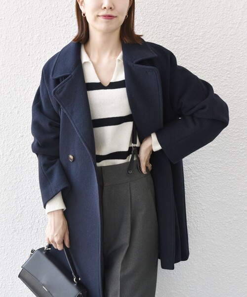 SHIPS any 「SHIPS any」 コート 38 ネイビー レディース : ZOZOTOWN