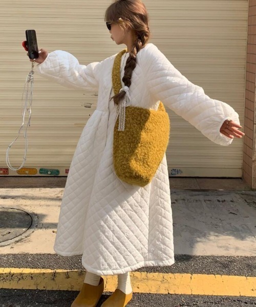 ワンピース ダイヤ柄バルーンスリーブロングワンピース : ZOZOTOWN